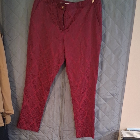 Michael Kors Red Patterned Trousers - Picture 1 of 5